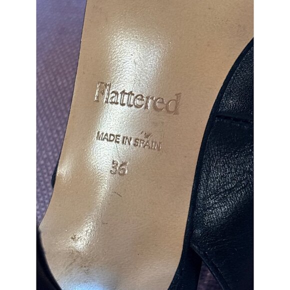 Flattered Franchesca Heel in Black Leather 36 with box Womens Pumps - Picture 12 of 17